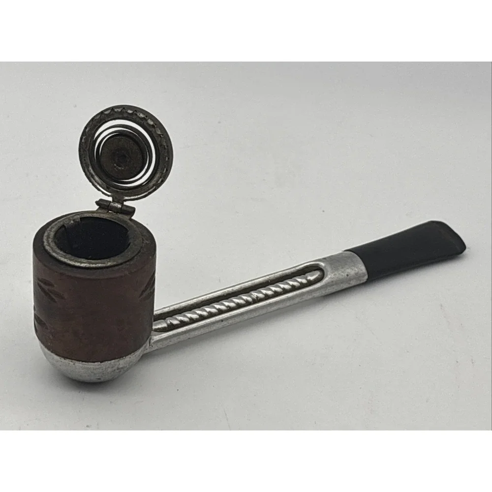 Vtg Collectible Falcon 1 Aluminum Radiator Tobacco Pipe W/ Stand - Read